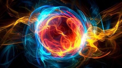Obraz premium The image is an abstract painting