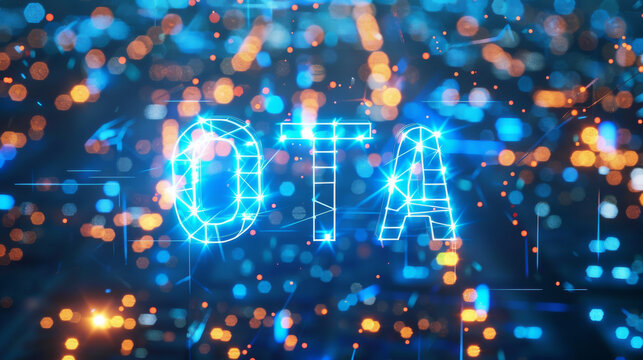 OTA over the air illustration background