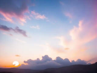 Obraz premium sunset over the mountains