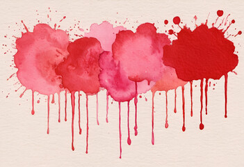 a painting of a red and pink blood splattered wall.