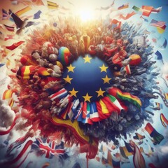 Le elezioni europee: un momento di riflessione e decisione per l'intero continente. - obrazy, fototapety, plakaty