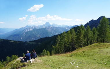 Fototapeta premium Monte Santo di Lussari, Alpi Giulie, Tarvisio
