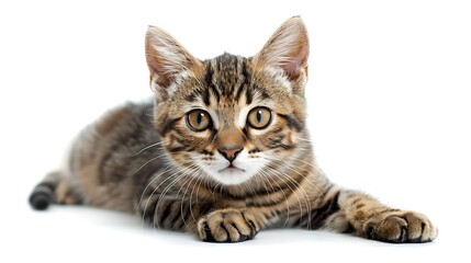Obraz premium purebred bengal cat on a white background. good for content and wallpaper