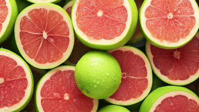 Close up slices of guava 
