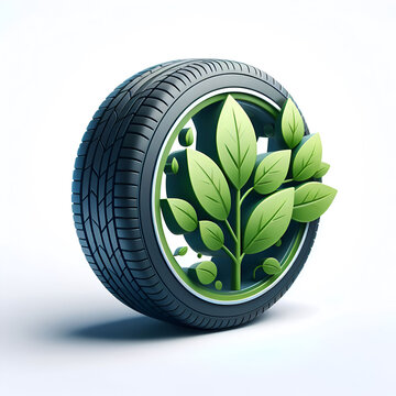 green car tire