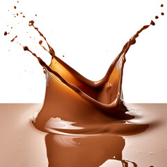 splash of chocolate on transparent background