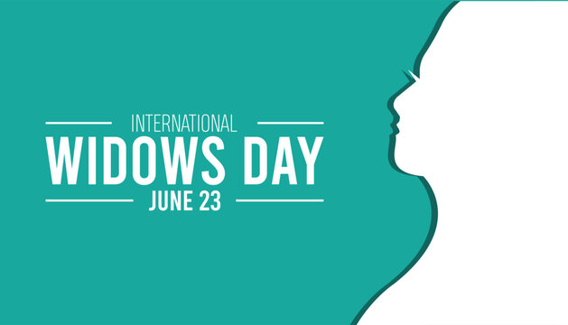 International Widows Day observed every year in June. Template for background, banner, card, poster with text inscription.