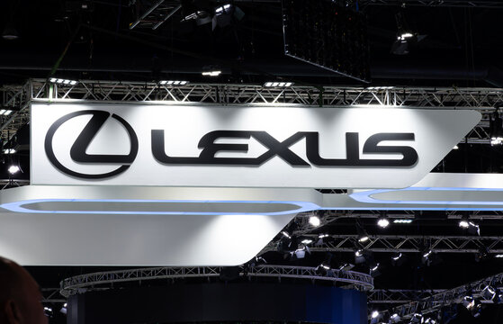 Hanging billboard with logo Lexus at Bangkok International Motor Show 2024