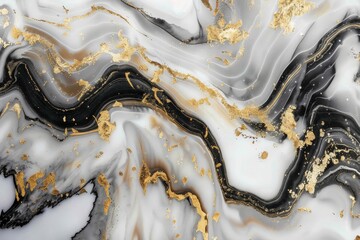 Obraz premium Realistic liquid marble background with gold