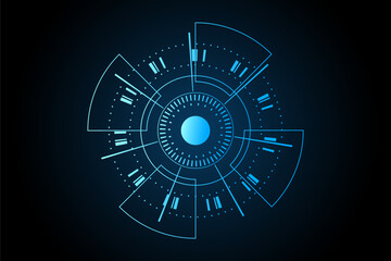 Sci fi futuristic user interface, HUD, Technology abstract background , Vector illustration.