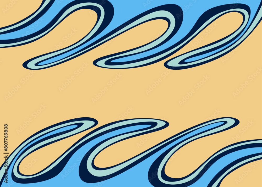 Poster abstract background with gradient wavy lines pattern