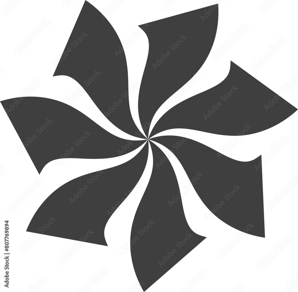 Poster spiral and swirl motion twisting circles design element set.