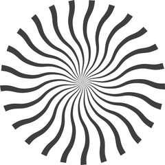 Spiral and swirl motion twisting circles design element set.