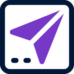 sending icon. vector dual tone icon for your website, mobile, presentation, and logo design.