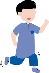 Cute little boy running