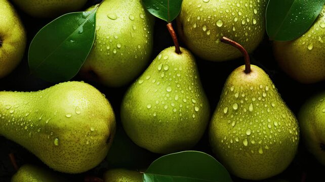 Close up green pear background