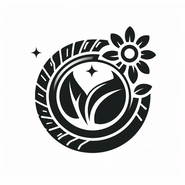 Eco friendly tire logo