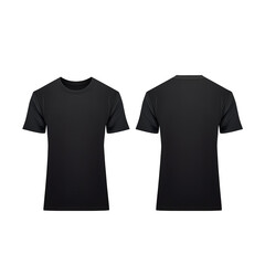 Naklejka premium Black t shirt transparent background for mockup