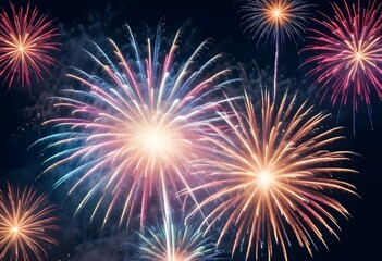 Fototapeta premium Celebration wallpaper: Abstract firework illustration for celebrations