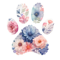 Paws flora watercolor