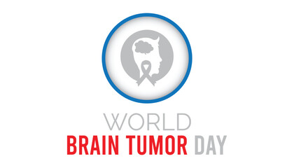 World Brain Tumor Day observed every year in June. Template for background, banner, card, poster with text inscription.