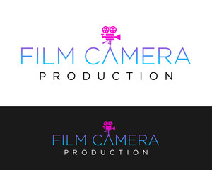 Letter A wordmark camera film logo design.