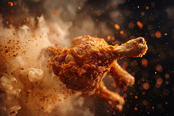 grilled chicken wings, broasted chicken		