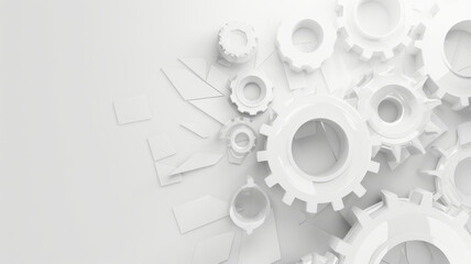 Abstract techno gear background with geometric colorful gear wheels. Space for gear text. Vector gears modern mechanism industrial . Technology gears