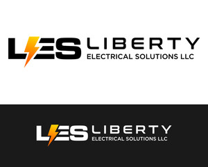 Letter E monogram lightning electric company logo design.