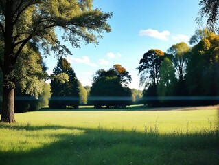 Obraz premium sunset in the park
