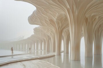 Fototapeta premium Kinetic Response: A Transformative Architectural Vision