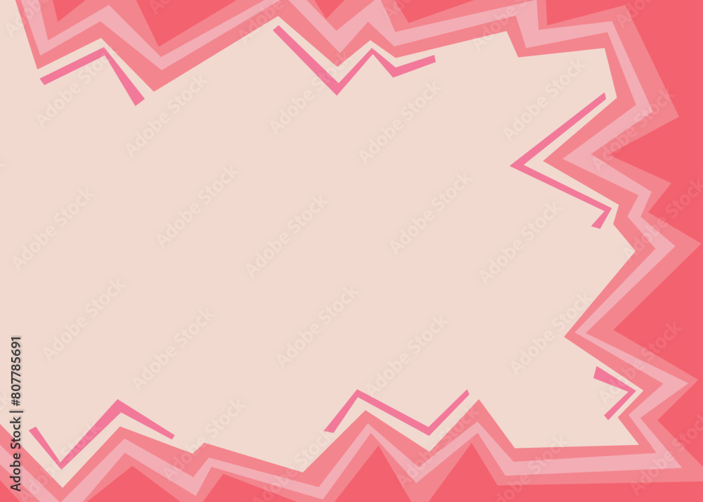Poster abstract background with zigzag line pattern and with some copy space area