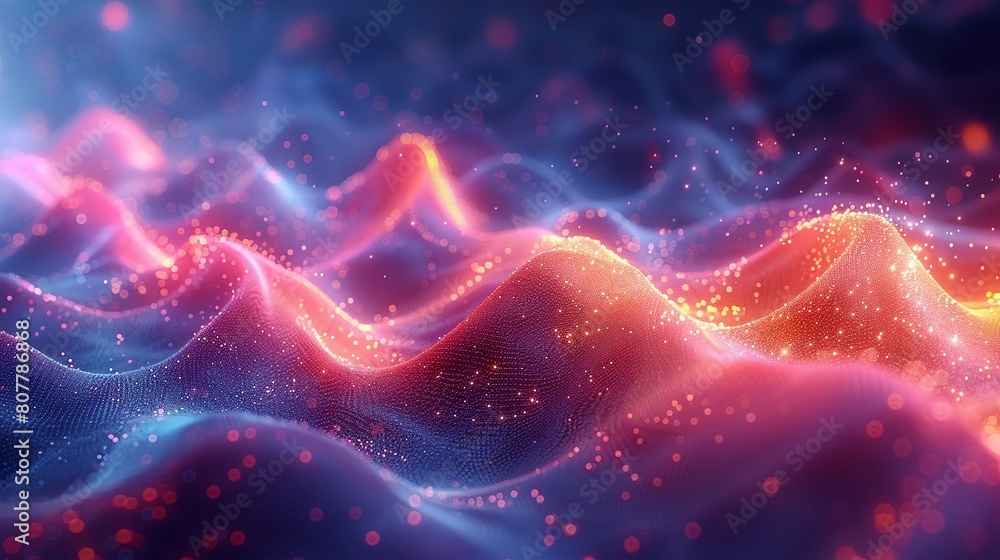 Poster vibrant loop of colors in a fairyinspired abstract design