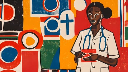 Healthcare Professional Promoting Reproductive Health on World Population Day