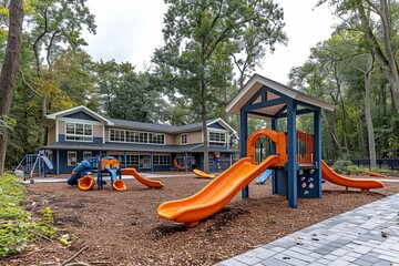 Playful Structures at Vibrant School: Colorful and Educational Fun