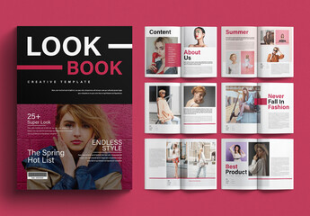 Lookbook Magazine Template Design Layout - obrazy, fototapety, plakaty