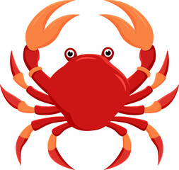 red crab on white background