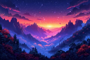 Naklejka premium Stellar Wonders: Celestial and Mystical Clipart Collection for Fantastical Projects