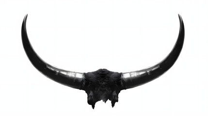 Naklejka premium Postal round horn, black isolates silhouette