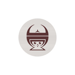 Vector king owl logo design template