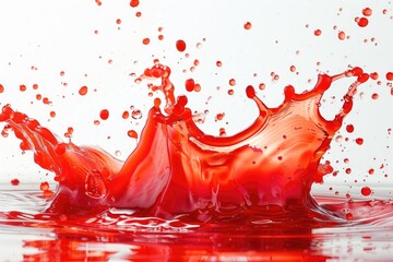 Bright and vivacious jet of a scarlet liquid that resembles. Generative Ai