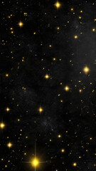 Obraz premium Starry Dark Night Sky with Golden Stars phone wallpaper background