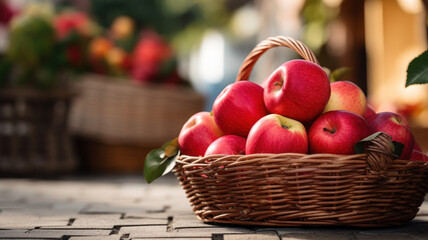 apple in basket