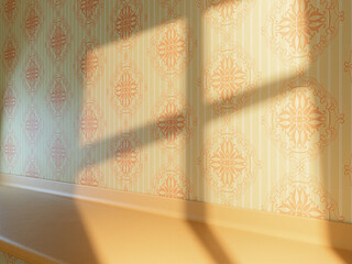 Orange Indoor Shelf Retro Wallpaper Background