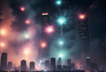 Celebration background: Abstract firework illustration for celebrations