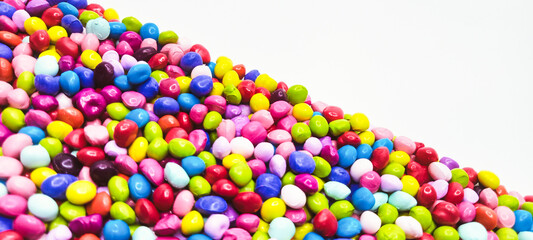 Polymer masterbatch granules isolated on white background