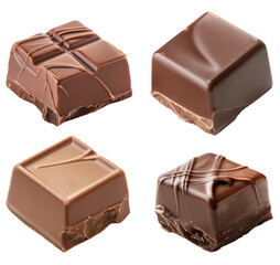 Fototapeta premium Assorted Chocolate Bonbons isolated on Transparent or white Background