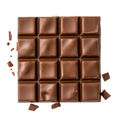 Naklejka premium Chocolate Bar isolated on Transparent or white Background