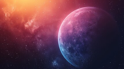 Planets and galaxy, science fiction wallpaper. Beauty of deep space. Earth and galaxy in space.