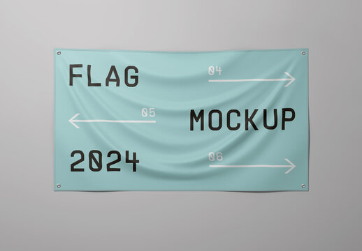 Big Horizontal Flag Mockup